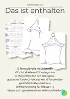 Vorschau - Mal- und Bastelvorlagen - Unser Weihnachtsdorf – kreatives Würfel-Kunstprojekt für die Grundschule - Seite 1