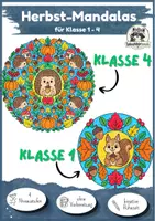 Vorschau - Mal- und Bastelvorlagen - Kunst Mandala Grundschule, Herbst Ausmalbilder | 4 Schwierigkeitsstufen für Klasse 1, Klasse 2, Klasse 3, Klasse 4 (Freebie, kostenlos) - Deckblatt