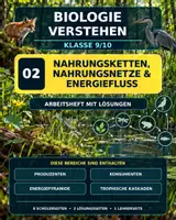 Vorschau - Unterrichtsreihen - Nahrungsketten Nahrungsnetze und Energiefluss
Biologie Klasse 9/10 Arbeitsheft mit Lösungen und visueller Gruppenarbeit - Deckblatt