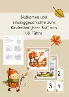 Vorschau - Arbeitsblätter - Bildkarten, Einsinggeschichte, AB zum Kinderlied Herr Bst von Uli Führe - Deckblatt