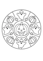 Vorschau - Mal- und Bastelvorlagen - Kunst Mandala Grundschule, Halloween Ausmalbilder | 4 Schwierigkeitsstufen für Klasse 1, Klasse 2, Klasse 3, Klasse 4 (Freebie, kostenlos) - Seite 2