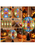 Vorschau - Mal- und Bastelvorlagen - Kunst Mandala Grundschule, 3D Halloween Mobile, Ausmalbilder | 4 Schwierigkeitsstufen für Klasse 1, Klasse 2, Klasse 3, Klasse 4 (Freebie, kostenlos) - Seite 3