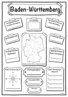 Vorschau - Arbeitsblätter - Steckbrief Bundesland Baden-Württemberg - Deckblatt