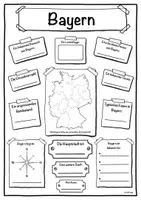 Vorschau - Arbeitsblätter - Steckbrief Bundesland Bayern - Deckblatt