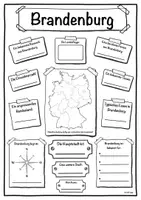 Vorschau - Arbeitsblätter - Steckbrief Bundesland Brandenburg - Deckblatt