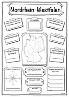 Vorschau - Arbeitsblätter - Steckbrief Bundesland Nordrhein-Westfalen - Deckblatt