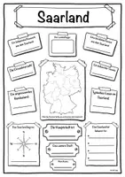 Vorschau - Arbeitsblätter - Steckbrief Bundesland Saarland - Deckblatt