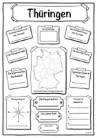 Vorschau - Arbeitsblätter - Steckbrief Bundesland Thüringen - Deckblatt