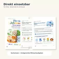 Vorschau - Arbeitsblätter - Die vier Jahreszeiten - Sach- & Mitmachmaterial - Deckblatt