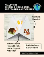 Vorschau - Spiele - Fragespiel Waldtiere - Himmel & Hölle - auch Homeschooling - Deckblatt