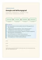 Vorschau - Unterrichtsreihen - Energie und Wirkungsgrad – Physik Klasse 8/9 Gymnasium | Energieerhaltung, Sankey-Diagramme, Leistung und Stromkosten | mit Klassenarbeit und Erwartungshorizont - Seite 1