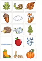 Vorschau - Bildkarten - Zuordnungsspiel Wort Bild Herbst - Seite 2