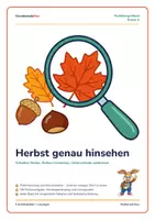 Vorschau - Arbeitsblätter - Herbst genau hinsehen – GrundschuleMax - Deckblatt