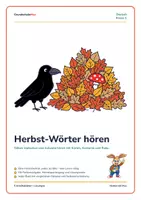 Vorschau - Arbeitsblätter - Herbst-Wörter hören – GrundschuleMax - Deckblatt