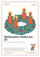 Vorschau - Arbeitsblätter - Weihnachts-Mathe bis 20 – GrundschuleMax - Deckblatt