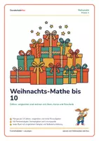 Vorschau - Arbeitsblätter - 🎄 Weihnachten Paket Klasse 1: Mathe, Deutsch & Wahrnehmung (5 Materialien) - Deckblatt
