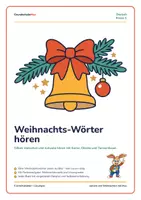 Vorschau - Arbeitsblätter - Weihnachts-Wörter hören – GrundschuleMax - Deckblatt