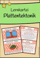 Vorschau - Fördermaterial/Inklusion - Lernkartei Plattentektonik - Deckblatt