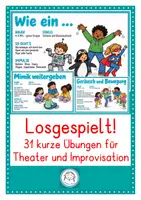 Vorschau - Aufgabenkarten - Losgespielt! 31 kurze Theaterübungen und Warm-ups für Improvisationstheater - Deckblatt