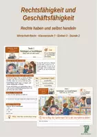 Vorschau - Stundenentwürfe - Rechtsfähigkeit und Geschäftsfähigkeit – Rechte haben und selbst handeln | Wirtschaft-Recht Klasse 7 - Deckblatt