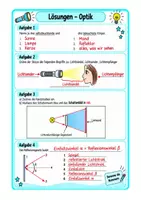 Vorschau - Arbeitsblätter - Übungsaufgaben Optik mit Lösungen - Deckblatt