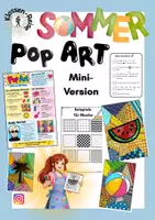 Vorschau - Arbeitsblätter - Mini-Version Sommer- Pop Art-Kunst - Deckblatt