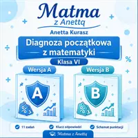 zapowiedź - DIAGNOZA POCZĄTKOWA Z MATEMATYKI KLASA 6 - Wersja A i B - obwoluta