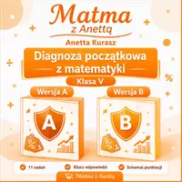 zapowiedź - DIAGNOZA POCZĄTKOWA Z MATEMATYKI KLASA 5 - Wersja A i B - obwoluta