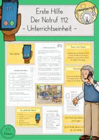 Vorschau - Stundenentwürfe - Erste Hilfe Notruf 112 Unterrichtseinheit - Deckblatt
