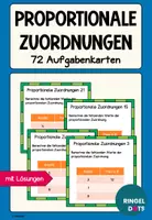 Vorschau - Stationenlernen - Proportionale Zuordnungen 72 Aufgabenkarten - Deckblatt