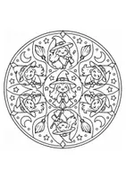 Vorschau - Mal- und Bastelvorlagen - Halloween Mandalas für Kinder - Seite 1