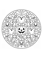 Vorschau - Mal- und Bastelvorlagen - Halloween Mandalas für Kinder - Seite 2