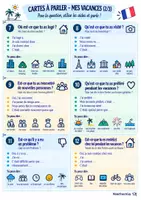 Vorschau - Aufgabenkarten - Cartes à parler mes vacances - Französisch Karten Redemittel - Seite 1