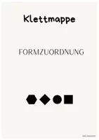 Vorschau - Arbeitsblätter - Klettmappe Formzuordnung / 4 Formen - Deckblatt