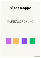 Vorschau - Arbeitsblätter - Klettmappe Farbzuordnung / 4 Farben - Deckblatt
