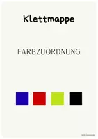 Vorschau - Arbeitsblätter - Klettmappe Farbzuordnung / 4 Farben - Deckblatt