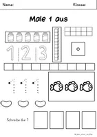 Vorschau - Arbeitsblätter - Mathe Klasse 1 (1. HJ) – Umfassende Arbeitsblättersammlung (Zahlenraum bis 10) - Seite 2