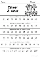 Vorschau - Arbeitsblätter - Herbst Mathe Klasse 3 | Zahlenraum 100 - Seite 3