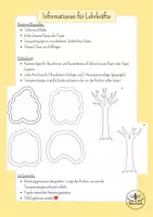 Vorschau - Mal- und Bastelvorlagen - Kunst Grundschule Herbst - Fensterbilder aus Transparentpapier basteln - Herbstbäume Sonnenfänger, Suncatcher Bastelprojekt Klasse 2, Klasse 3, Klasse 4 - Seite 1