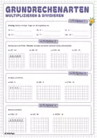 Vorschau - Arbeitsblätter - Schriftliche Multiplikation und Division (natürliche Zahlen) - Deckblatt
