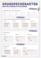 Vorschau - Arbeitsblätter - Schriftliche Multiplikation und Division (natürliche Zahlen) - Seite 1