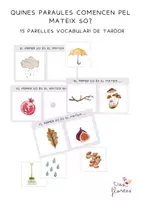 Vista previa - Tarjetas / Manipulativos - CONSCIÈNCIA FONOLÒGICA: PARELLES DE SO INICIAL (TARDOR) - Portada