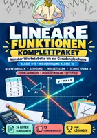 Vorschau - Arbeitsblätter - Lineare Funktionen | Klasse 9 Komplettpaket - Deckblatt
