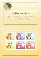 Vorschau - Bildkarten - Materialpaket mit Fleißkarten mit verschiedenen Tiermotiven - Seite 1