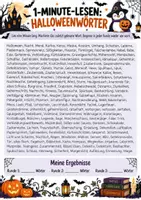 Vorschau - Arbeitsblätter - Lesetraining/ Leseförderung Klasse 6/7 Halloween - Seite 1
