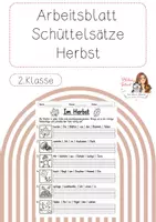 Vorschau - Arbeitsblätter - Arbeitsblatt Schüttelsätze Herbst 2.Klasse - Deckblatt