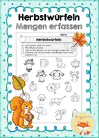 Vorschau - Arbeitsblätter - Herbstwürfeln - Mengen erfassen - Deckblatt