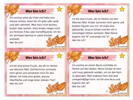 Vorschau - Stundenentwürfe - Wer bin ich? Im Herbst | 24 differenzierte Leserätsel mit Arbeitsblättern - Seite 3