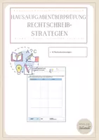 Vorschau - Klassenarbeiten - Lernkontrolle/Hausaufgabenüberprüfung Rechtschreibstrategien - Deckblatt