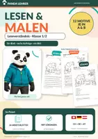 Vorschau - Arbeitsblätter - Lesen & Malen 1/2 – 12 Motive, 2 Lesestufen - Deckblatt